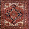 thumbnail image 1 of Ahgly Company Tapis d'Intérieur Carré Mi-Siècle Moderne Amande Foncée Brun Persan, 5 Pieds Carré, 1 of 6
