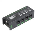 thumbnail image 2 of 4CH 3 Pin Audio/ over Network Cable Extender DMX512 Network Signal Extender XLR to RJ45 Ethernet Adapter XLR-Male,1 x 4CH Audio/DMX over Network cable Extender,Black, 2 of 7