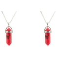 thumbnail image 2 of QualitChoice Hexagon Column Charm Exquisite Women Men Making Findings Handmade Anniversary Hanging Pendants Colorful Crystal Red 2Set, 2 of 6