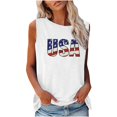 thumbnail image 1 of EQWLJWE Hauts pour Femmes Mode Féminine Confortable Independence Day Décontracté Col Rond Imprimé Haut Blouse, 1 of 4