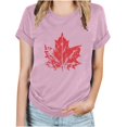 thumbnail image 1 of TopLLC Tenues du 4 Juillet pour Femmes Hauts d'Été pour Femmes, Hauts d'Été pour Femmes T-Shirt Basique à Manches Courtes Décontracté pour Femmes Imprimé Feuille d'Érable Fête du Canada Col Rond T-Shirt, 1 of 3