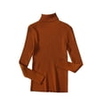 thumbnail image 4 of Timegard Fall Sweaters for Women High Neck Slim Fitting Pullover Casual Long Sleeve Bottom Tops Solid Color, 4 of 5
