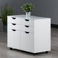 thumbnail image 3 of Winsome Halifax 2 Section Mobile Storage Cabinet, White, 3 of 9
