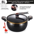 thumbnail image 1 of Iumwxz Mini Autocuiseur 8 L Format Familial Poignées Verrouillables Chauffage Rapide Multifonction Compatible Induction Antiadhésif Durable Marmite 1 Pce Noir, 1 of 3