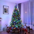 thumbnail image 1 of Costway 8Ft Pre-Lit Artificial Christmas Tree Premium Hinged w/ 750 LED Lights & Stand, 1 of 8