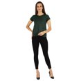 thumbnail image 2 of Inkmeso T-Shirt Basique Uni à Manches Courtes pour Femmes avec Poche Appliquée, Haut Basique Décontracté d'Été, 2 of 7