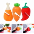 thumbnail image 1 of Apmemiss Clearance Pot Lid Lifts 3Pcs Cute Small Pepper Carrot Chicken Leg Shape Pot Lid Raised Spill Preventer Practical In Kitchen, 1 of 9