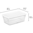 thumbnail image 2 of Sterilite 6 Qt Clear Plastic Storage Container Bin, Snap Close White Lid, 60 Pack, 2 of 12