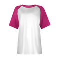 thumbnail image 4 of Timegard Womens Tops Summer Casual Color Block Drop Shoulder Short Sleeve Comfy Loose Blouse Top Tee, 4 of 5