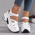 thumbnail image 2 of Womens Platform Wedge Gladiator Sandals Summer Fall Leather Closed Toe Hidden High Heel Fisherman Work Shoes, 2 of 7