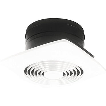 Broan 505 Ventilateur Utilitaire à Décharge Verticale, 8 Pouces 180 CFM 6,5 Sonores, Grille en Plastique Blanc