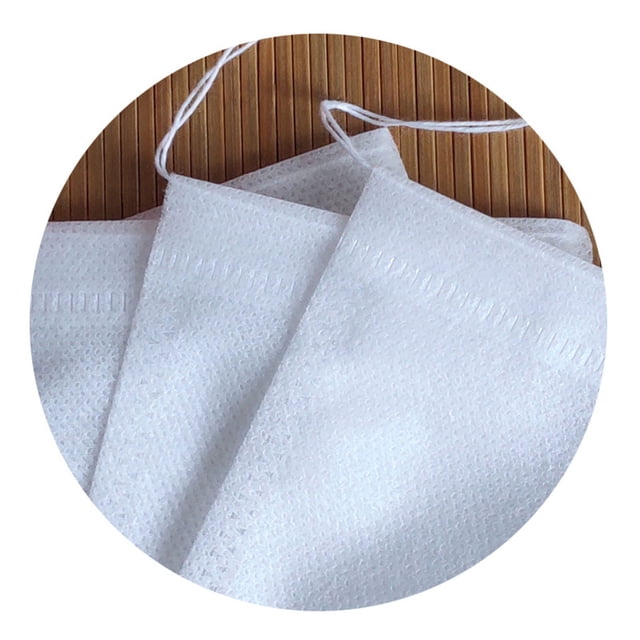 100pcs/set Tea Bag Empty Loose Tea Leaf Pouch Drawstring Tea Infuser; Tea Filter Fabric Herb Holder DIY Drink Filter Bag, 15x20cm