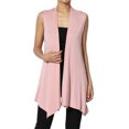 thumbnail image 1 of TheMogan Women's Long Vests Sleeveless Draped Lightweight Open Front Cardigan, 1 of 7