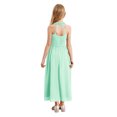 thumbnail image 2 of renvena Robe de Demoiselle d'Honneur Sans Manches en Chiffon pour Filles, Vert Menthe 16, 2 of 7