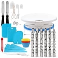 thumbnail image 1 of yeacher Professional 106-Piece Cake Decorating Kit with Turntable, Icing Tips, and Accessories - Complete Baking Set for Home Bakers - Blue Edition, 1 of 6
