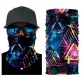 thumbnail image 1 of Cagoule Visage Triangles Galaxy Foulard Tour de Cou Rave Bouclier Pare-Soleil Couvre-Chef Masque, 1 of 8