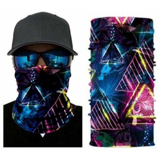Cagoule Visage Triangles Galaxy Foulard Tour de Cou Rave Bouclier Pare-Soleil Couvre-Chef Masque