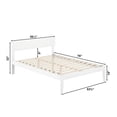 thumbnail image 4 of Pemberly Row Modern Solid Wood Full Size Platform Bed in White, 4 of 4