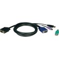 thumbnail image 4 of Tripp Lite 6ft USB / PS2 Cable Kit for KVM Switches B040 / B042 Series KVMs 6' - Keyboard / video / mouse (KVM) cable kit - 6 ft - molded, 4 of 10