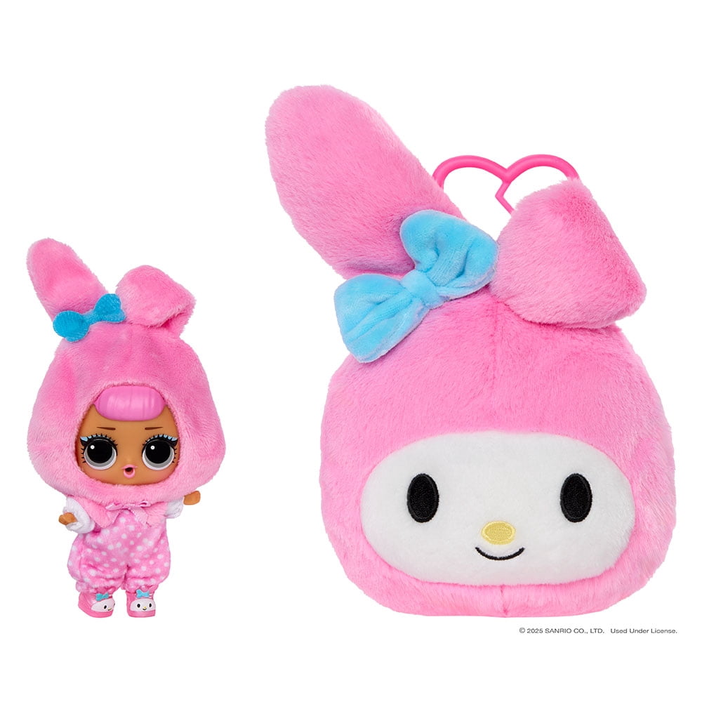Surprise de peluche réversible L.O.L. Surprise! Loves Hello Kitty avec poupée Tout-petit et porte-clés assortis