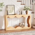 thumbnail image 4 of Eastvita Farmhouse Entryway Console Table Slim Wood Sofa Table with Storage Shelf for Living Room/Rustic Natural Finish, 4 of 6