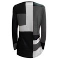 thumbnail image 4 of Yuyuzo Chemises Femmes Manches Longues Col Rond Mode Couleur Bloc Patchwork Tops Casual Baggy Shirts, 4 of 5