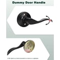thumbnail image 3 of Interior Privacy Door Handle with Lock Matte Door Lever for Bathroom and Bedroom Wave Style Door Handle Indoor Matte Reversible Keyless Turn Lock, 3 of 6