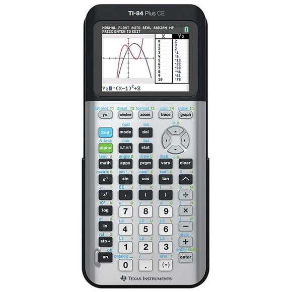 Texas Instruments 84PLCE-TBL-1L1-AC 84 Plus CE Calculatrice Graphique - Gris