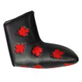 thumbnail image 3 of Housse Imperméable pour Tête de Putter de Golf en Cuir PU à Feuille d'Érable, Housses de Putter - Noir, 3 of 7