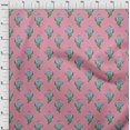 thumbnail image 3 of oneOone Silk Tabby Fabric Leaves & Floral Block Print Sewing Fabric BTY 42 Inch Wide, 3 of 4