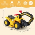 thumbnail image 3 of Costway 6V Electric Kids Ride On Excavator Pretend Play Toy Tractor w/ Basketball Hoop, 3 of 10