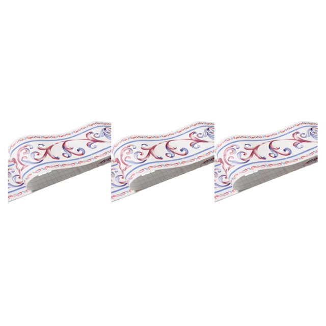 relayinert Wood Marbling SelfAdhesive Skirting Line Exquisite And Easy Maintenance And Environmentally Friendly PVC Durable white vine flower 3Set