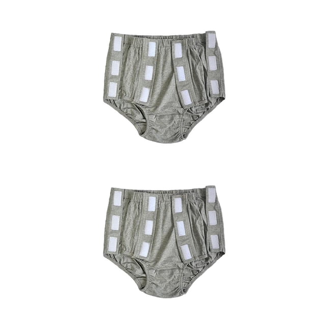 Wweixi 1/2/3 Premium Womens Reusable Incontinence Pant Diaper Secure and Odor-Free Grey L 2PCS