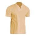 thumbnail image 1 of Men's Summer Leisure Solid Color Contrast Short Sleeve Tops - Stylish Lapel Design for Work and Outdoor Activities, 1 of 2