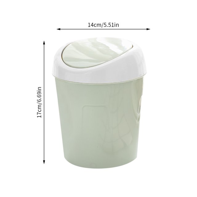 Office Desk Waste Container Home Living Room Waste Can Portable Plastic Waste Basket Desktop Garbage Bin Mini Flip Lid Trash Can
