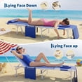 thumbnail image 2 of CazToi Chaise Longue Pliante pour Bronzage, Fauteuil Inclinable en Textilène avec Ouverture pour le Visage pour Bronzage Face vers le Bas, Lit de Détente Réglable pour Patio, Piscine et Plage avec Poche Latérale et Table d'Appoint, 2 of 7