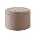 thumbnail image 4 of Convenience Concepts Designs4Comfort Round Ottoman in Beige Fabric, 4 of 5