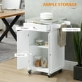 thumbnail image 4 of HOMCOM Kitchen Cart, Small Kitchen Island, Stainless Steel Utility Trolley, 4 of 10