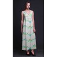 thumbnail image 2 of Bimba Robe Longue Chic Imprimée Teinture sur Nœuds pour Femmes, Style Bohème, Maxi d'Été, Tenue de Plage - Petit, 2 of 6