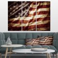 thumbnail image 1 of Designart Canvas Artwork Print, 36x28-3 Panels, Red/White/Blue, 1 of 3