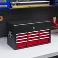 thumbnail image 2 of HOMCOM 6 Drawer 24" Metal Tool Box with Top Case, Ball Bearing Slides, 2 of 9