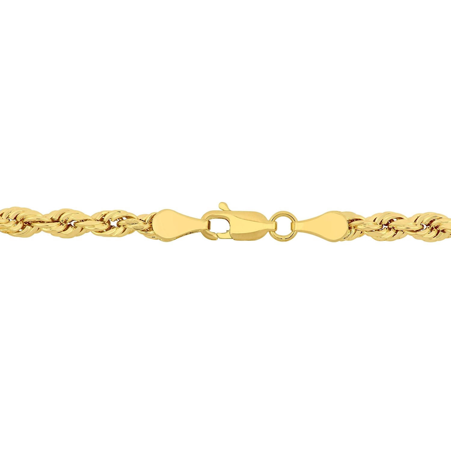 Collier Miabella chaîne de corde torsadée 4mm en or jaune 14K, 24 po