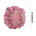 thumbnail image 3 of Roiihwy Bonnets de Douche pour Femmes Réutilisables Imperméables, Bonnet de Bain de Douche Résistant à l'Huile avec Shampoing à Double Couches Imperméables, Essentiels pour la Maison et le Voyage, Rouge Melon D\'eau, 3 of 4