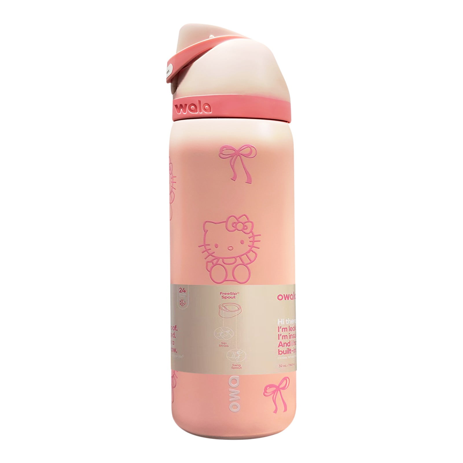Owala Kitty Cat Cup FreeSip Insulated Stainless Water Bottle for