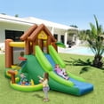thumbnail image 4 of Costway Inflatable Jungle Bounce House Kids Dual Slide Jumping Castle Bouncer, 4 of 10