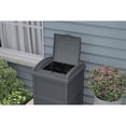 thumbnail image 2 of Suncast Wicker Trash Hideaway – All-Weather Resin, Outdoor Patio/Deck - Cyberspace, 2 of 5