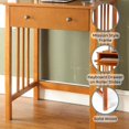 thumbnail image 4 of Convenience Concepts Designs2Go Mission Desk in Brown Oak Wood Finish, 4 of 7