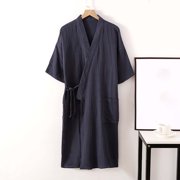 LSLJS Men Pajamas Fashion Robe Bathrobe Three Quarter Sleeve Soft Autumn Pajamas Sleepwear Gifts for Women