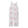 thumbnail image 5 of Girls Romper Bow Print Rompers for Girls Loose Casual Rompers with Pockets Outfits for Girls 5-6 Y, 5 of 5