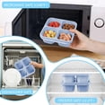 thumbnail image 1 of yulier Snack Containers, 4 Compartment Snack Box Bento Snack Containers, Divided Food Storage Containers, Wheat Straw Meal Prep Lunch Box with Lid for Travel Work Picnic, Blue, 1 of 6